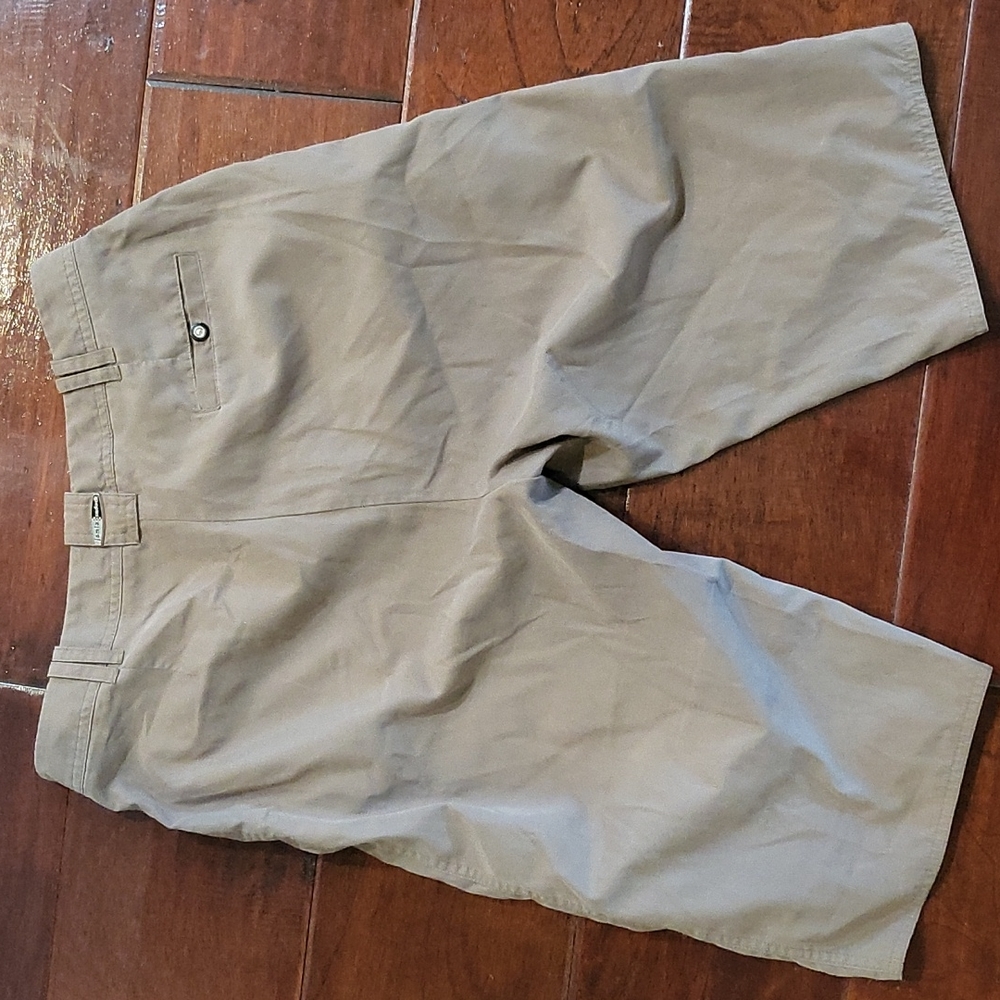 Jamie Sadock golf Capri pants Size 8 Brown Faux Suede - Picture 3 of 8